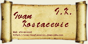Ivan Kostačević vizit kartica